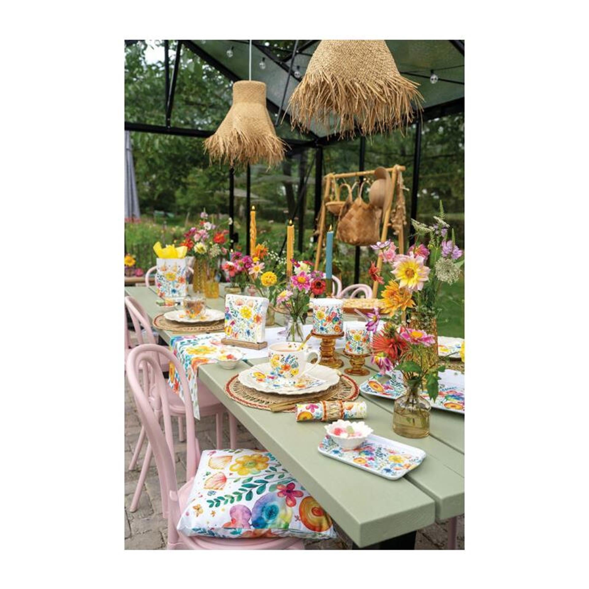 Ambiente tafelloper vibrant spring white