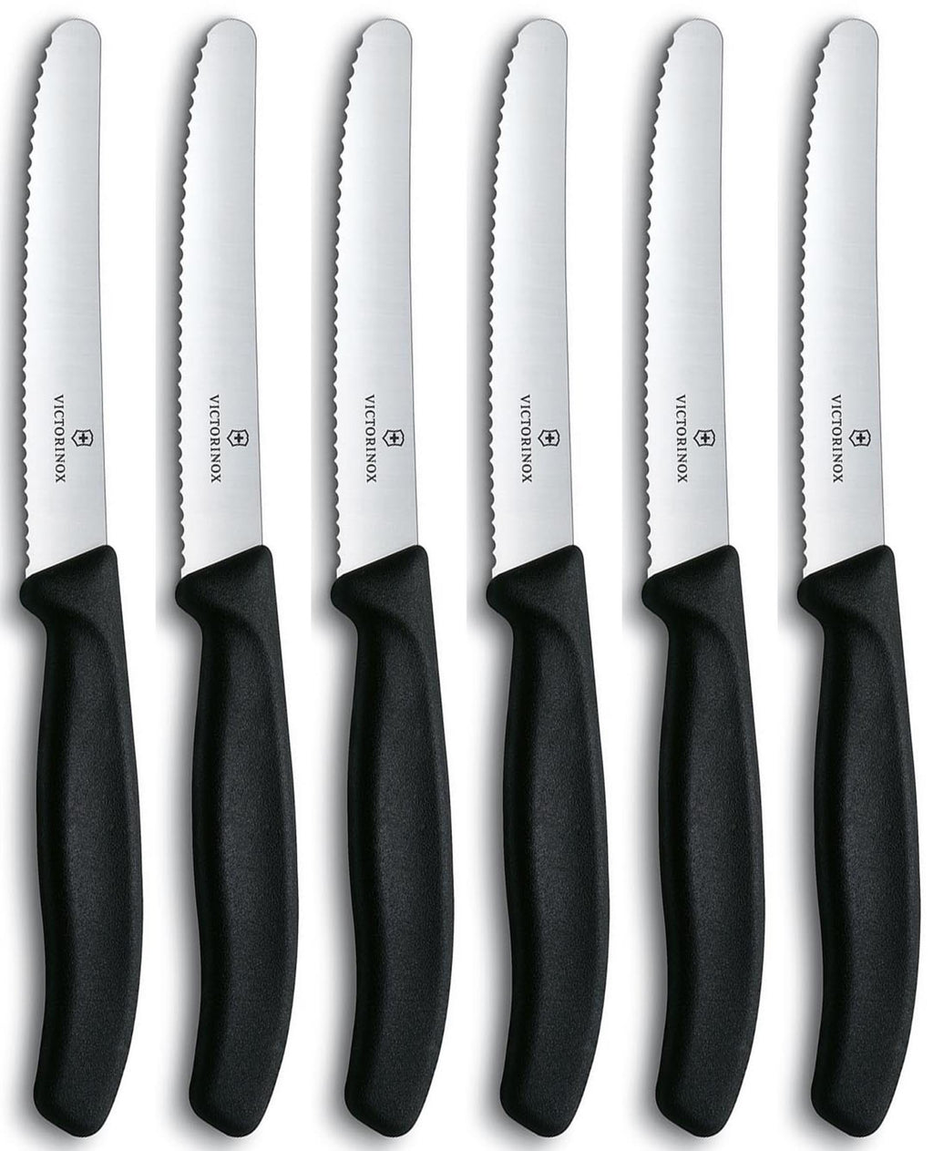 Victorinox tafel- tomatenmes gekarteld zwart lemmet