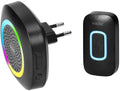 Enzo virone draadloze deurbel set 300m zwart plug-in +rgb - 8415501