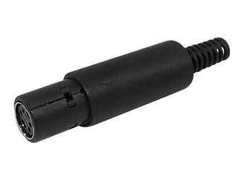 Vrouwelijke 4p mini-din plug - zwart