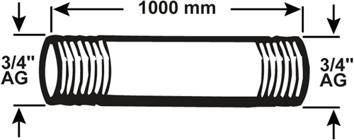 Cornat galva buis mm 3 4 1000mm (530) - vzs53034100