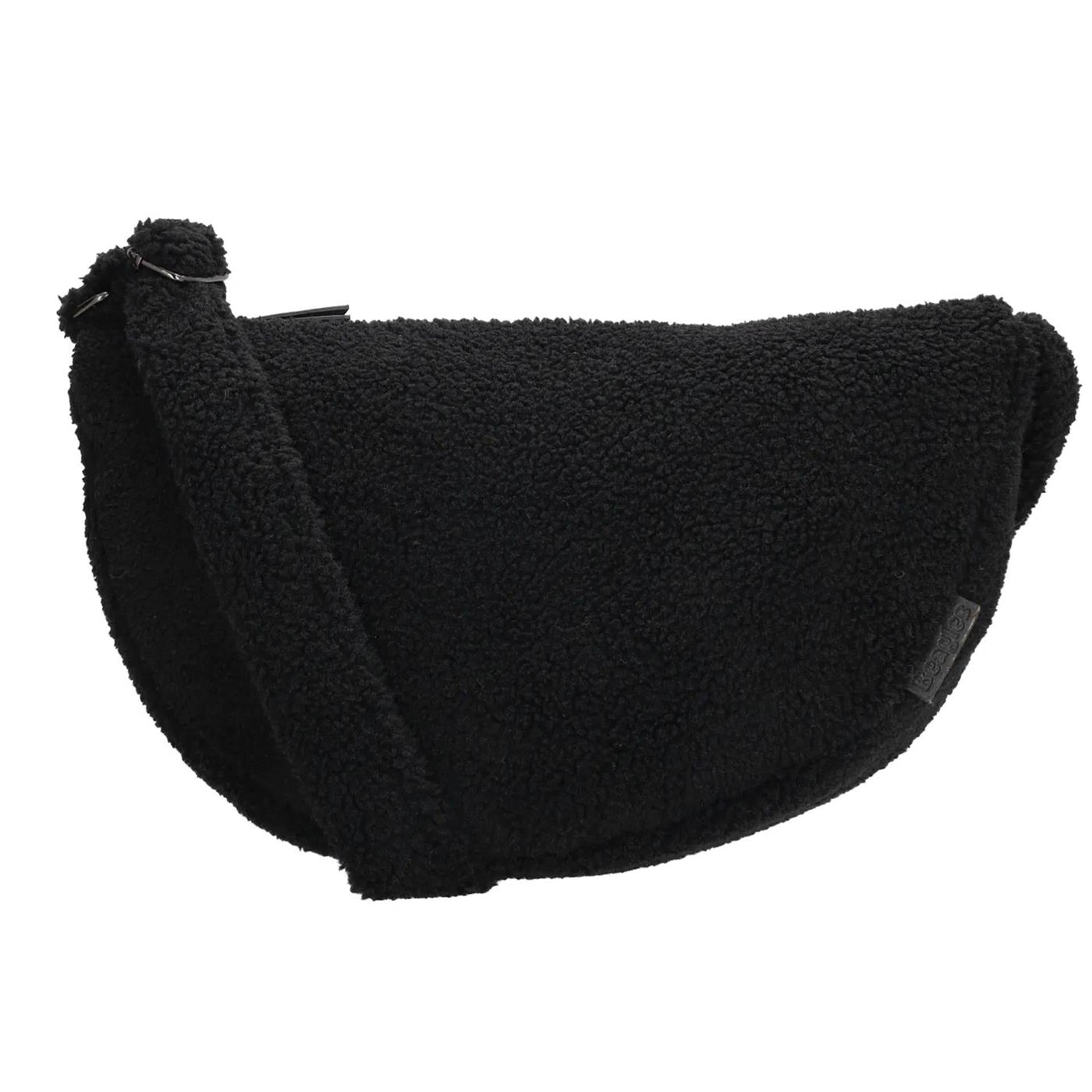 Beagles fluffy teddy moon bag schoudertas 34x21x8cm lugo zwart