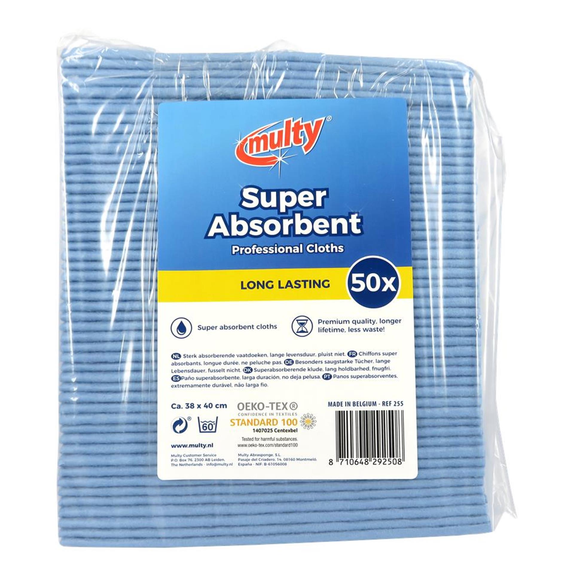 Multy vaatdoeken viscose 50-pack blauw