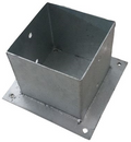 Waelbers paalhouder op plaat 151mm, thermisch verzinkt (fv) - 1 stuk(s) - 42836353.99
