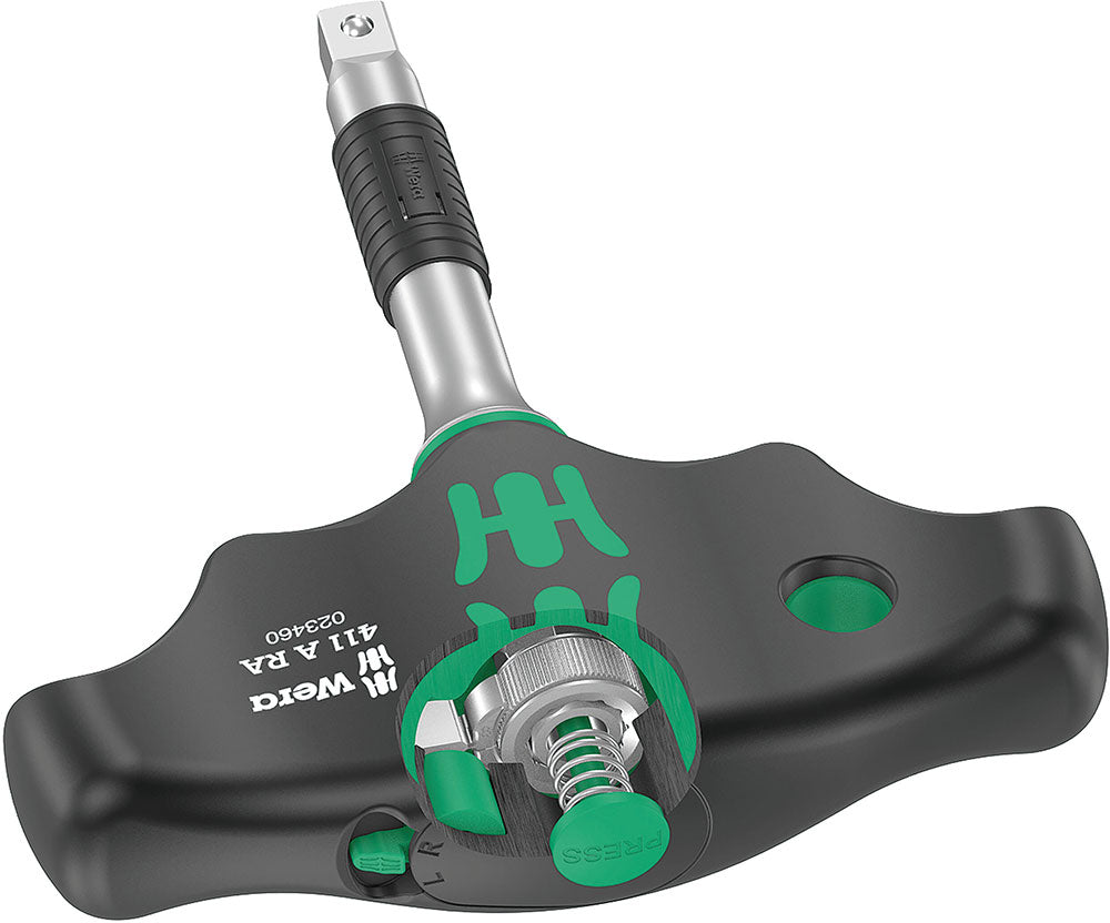 Wera 411 a ra t-handle adapter screwdriver with ratchet function, 1 4