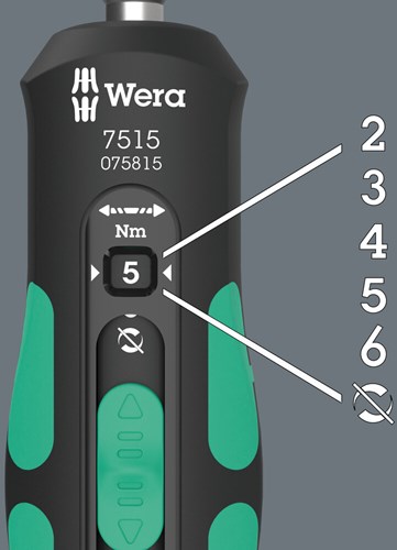Wera 7515 kraftform safe-torque speed draaimomentschroevendraaier (zwart groen, 2-6 nm)