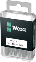 Wera 851 1 z bits phillips, ph 2 x 25 mm (10 bits pro box) - 1 stuk(s) - 05072401001