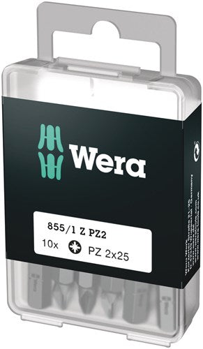Wera 855 1 z bits pozidriv, pz 2 x 25 mm (10 bits pro box) - 1 stuk(s) - 05072404001