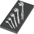 Wera zelfaanpassende steeksleutel 6004 joker set 1 gereedschapsset (zwart grijs, zelfinstellende steeksleutelset, in schuimrubberen inzet voor werkplaatswagen)
