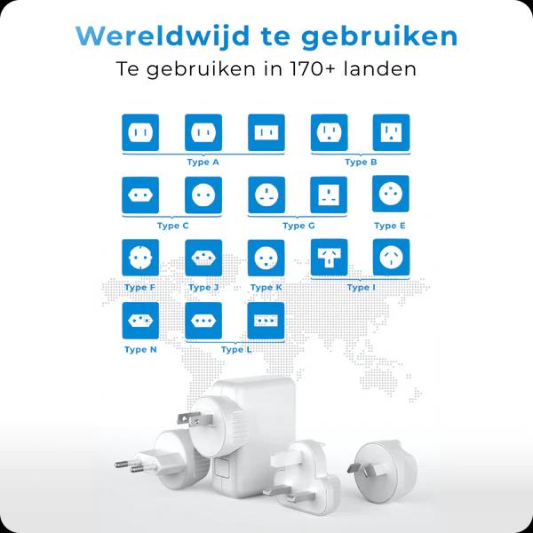 Abi reisstekker met usb a