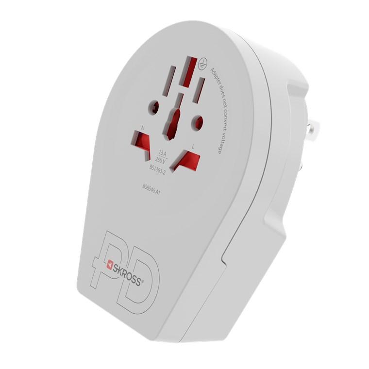 Skross 1.500292 reisstekker country adapter world to us usb c20pd