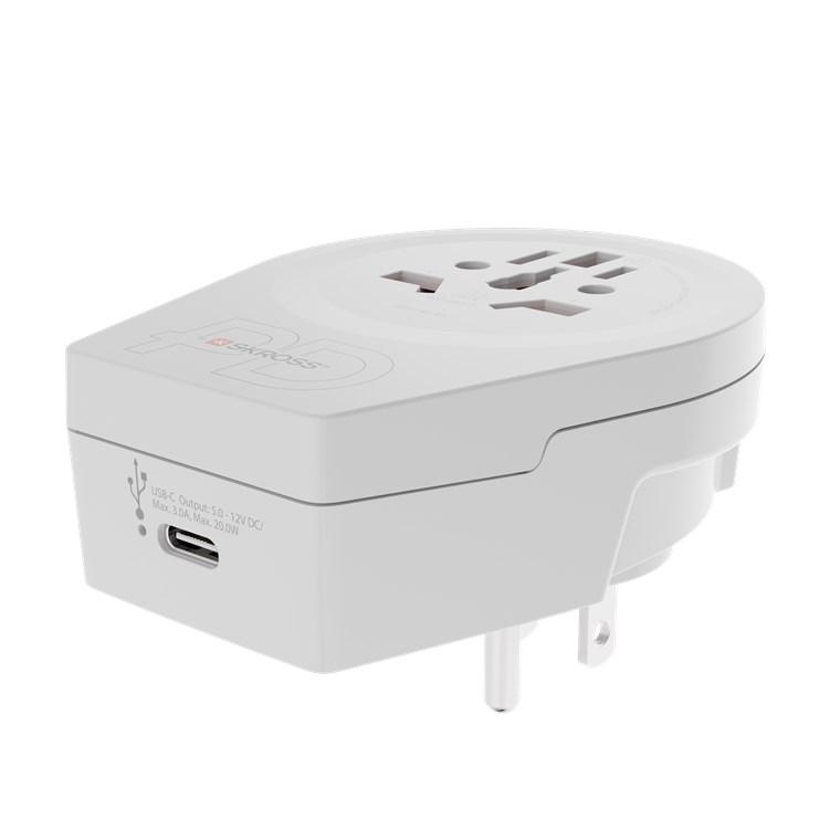 Skross 1.500292 reisstekker country adapter world to us usb c20pd