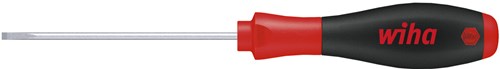 Wiha 302055300 schroevendraaier softfinish sleufkop met ronde kling voor diepliggende schroeven 5.5 mm x 300 mm - 00702