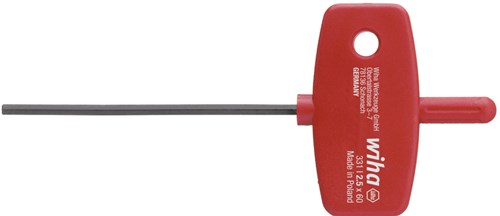 Wiha 331020060 stiftsleutel met sleutelgreep zeskant chemisch gezwart 2.0 mm - 00895