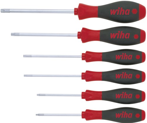 Wiha 362trk6 schroevendraaierset softfinish torx® tamper resistant (met boring) 6-delig - 24506