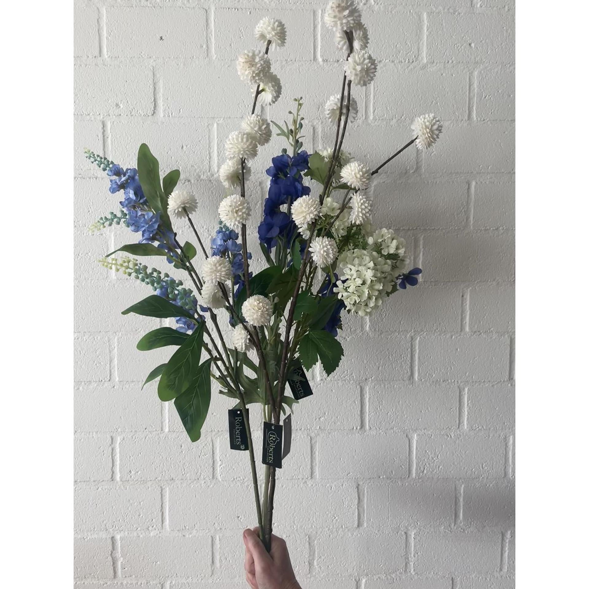 Roberts collection kunsttak lupin spray 95cm blauw