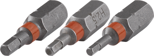 Wolfcraft bits solid | binnenzeskant 2.0, 2.5, 3.0 | 3-delig - 1339000