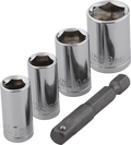 Wolfcraft dopsleutel-set | adapter | 50mm | 7 8 10 13mm | 1 set - 2413000