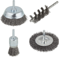 Wolfcraft draadborstel set | ronde schacht | 4-delig | 1 set - 2133000