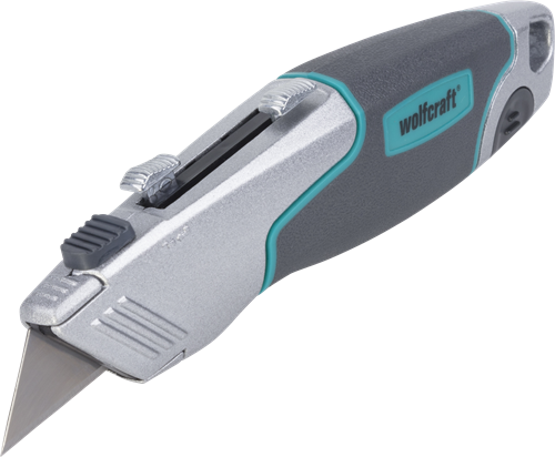 Wolfcraft - 2 in 1 duo uitschuifmes met twee lemmeten - mes - 4200000