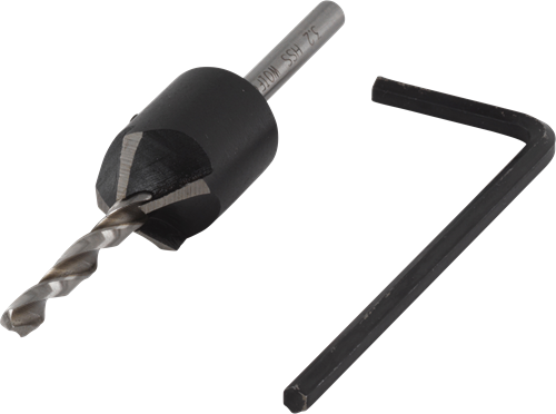 Wolfcraft voorboor | met verzinkboor | ø3,2-12mm | 1 stuk - 2498000