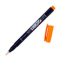Tombow • brush pen fudenosuke, hard tip, neon orange
