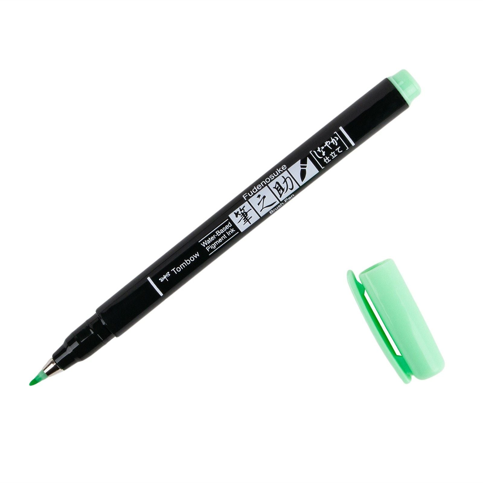 Tombow • brush pen fudenosuke pastel for black paper, light green