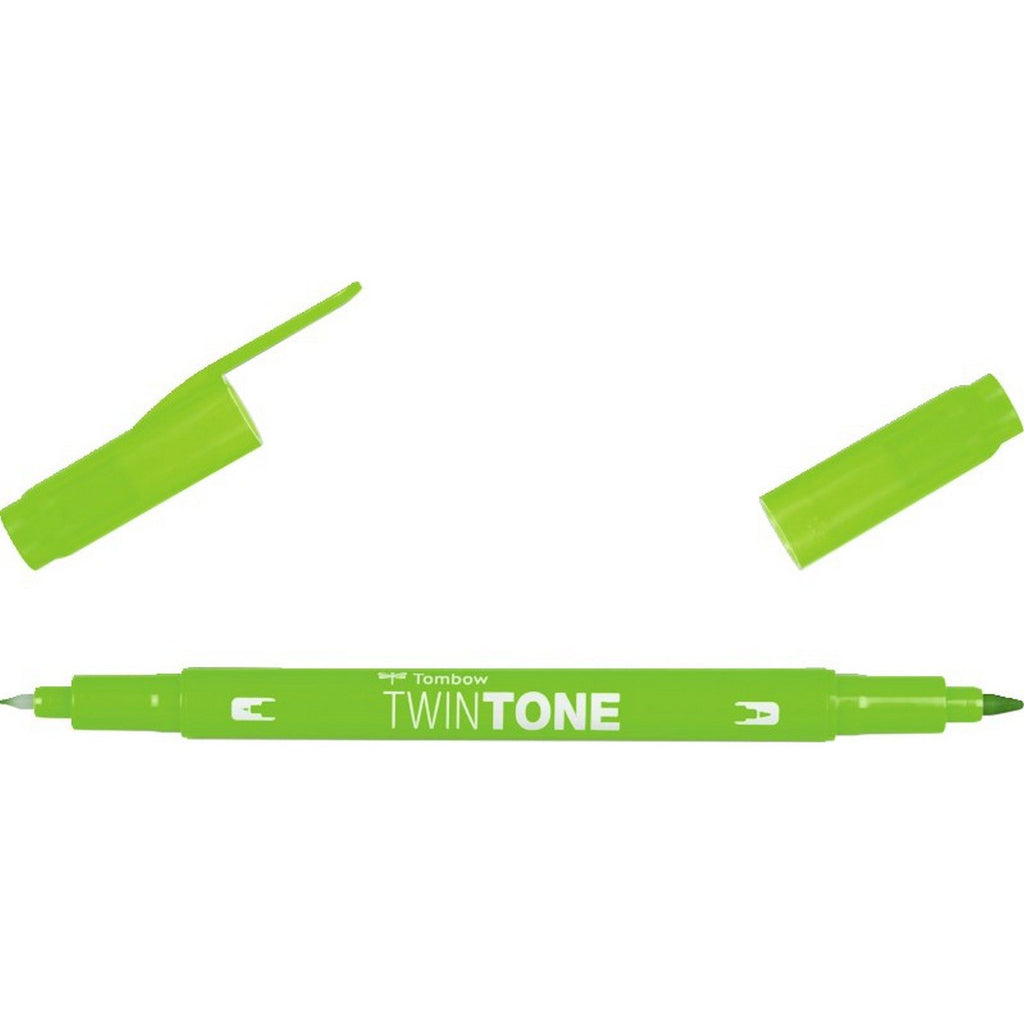 Tombow • twintone dual-tip brushpen yellow green