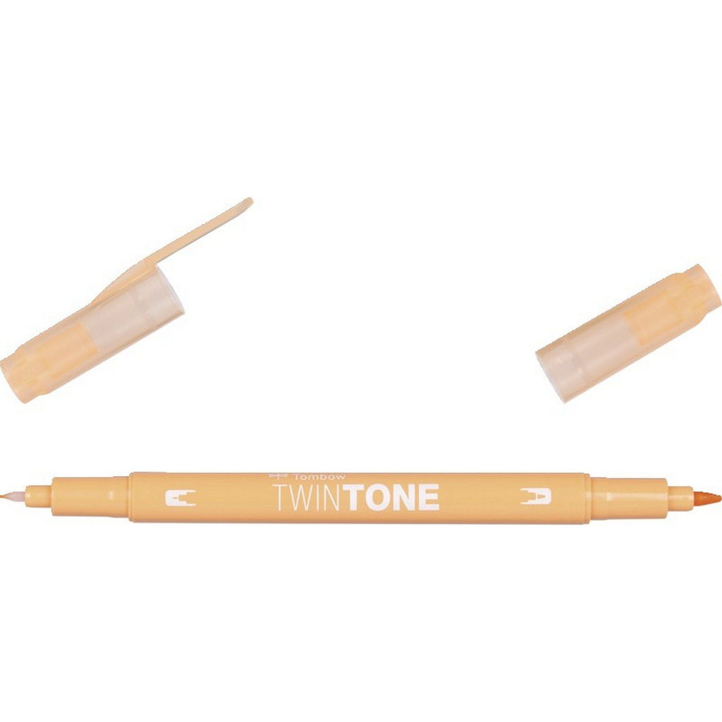 Tombow • twintone dual-tip brushpen honey orange