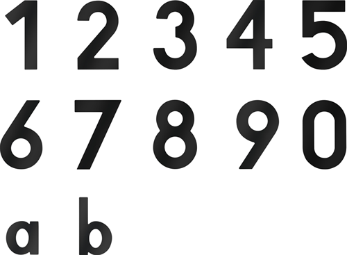 Metafranc huisnummer 4 120mm zwart - wu0424637