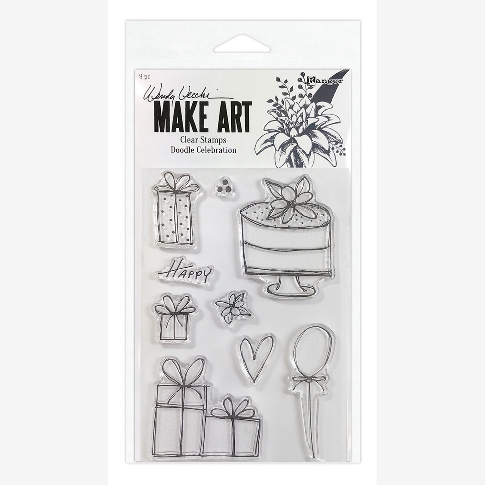 Ranger ink ranger • wendy vecchi make art clear stamp set doodle celebration