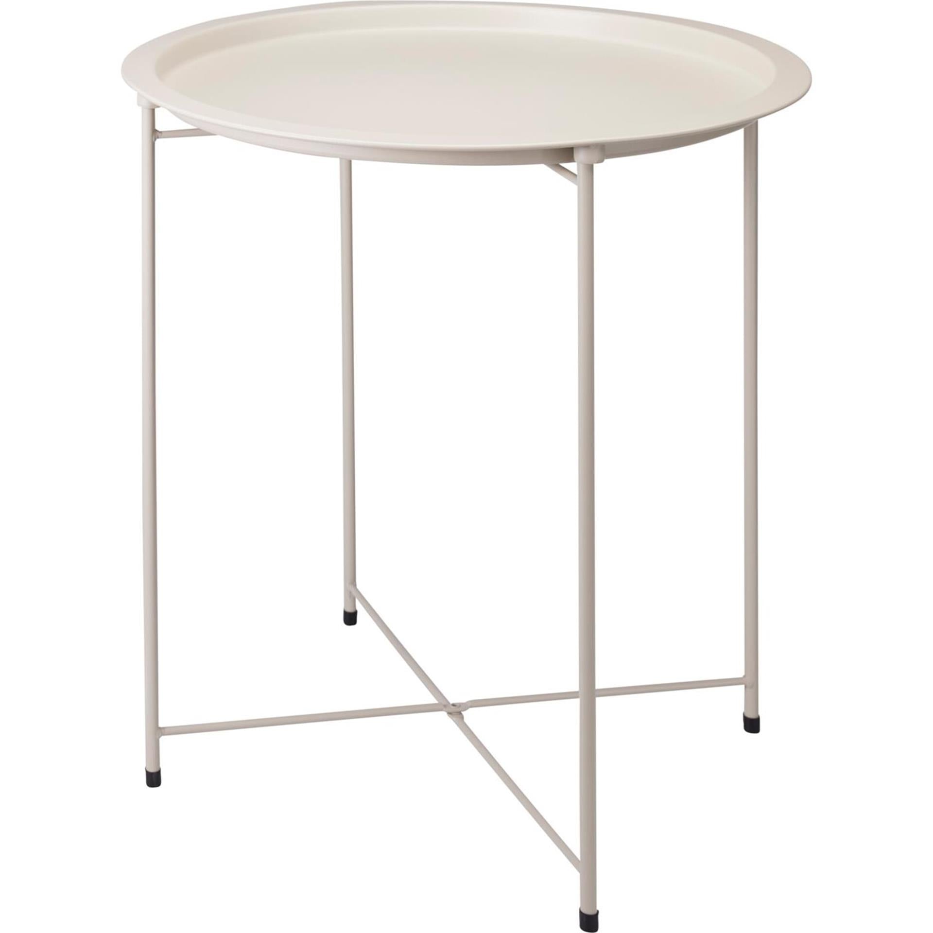 Home styling bijzettafel beige ø47xh50cm