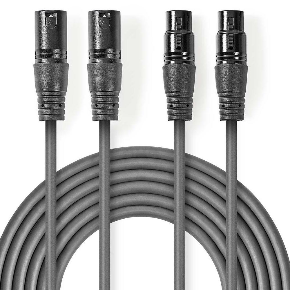 Nedis xlr kabel - stereo - gebalanceerd