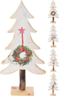 Home styling kerstboom met kerst print 40cm verkrijgbaar in 4 verschillende uitvoeringen