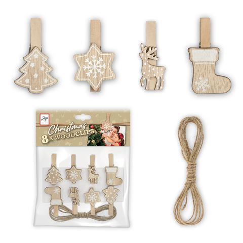 Zep Kit Holzklammern braun lk39b 8-teilig