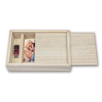 ZEP Aufbewahrungsbox Braun USB CX7568 für Fotos 15x20 cm