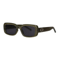 Spectrum zonnebril trendy rechhoek groen smoke glas dames