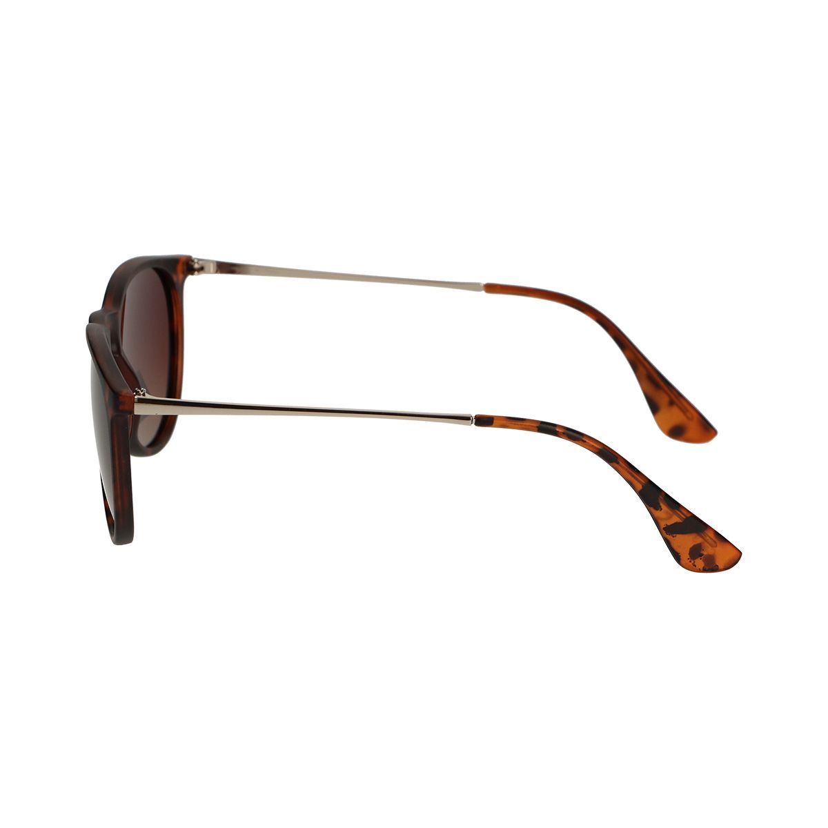 Spectrum polarized zonnebril rond tortoise goud bruin dames