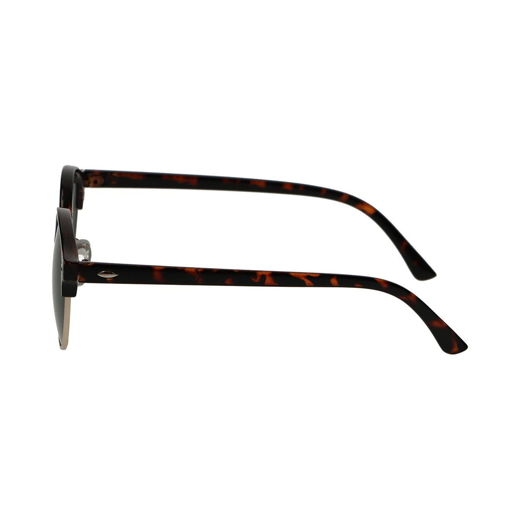 Spectrum zonnebril club rond havana goud groen unisex