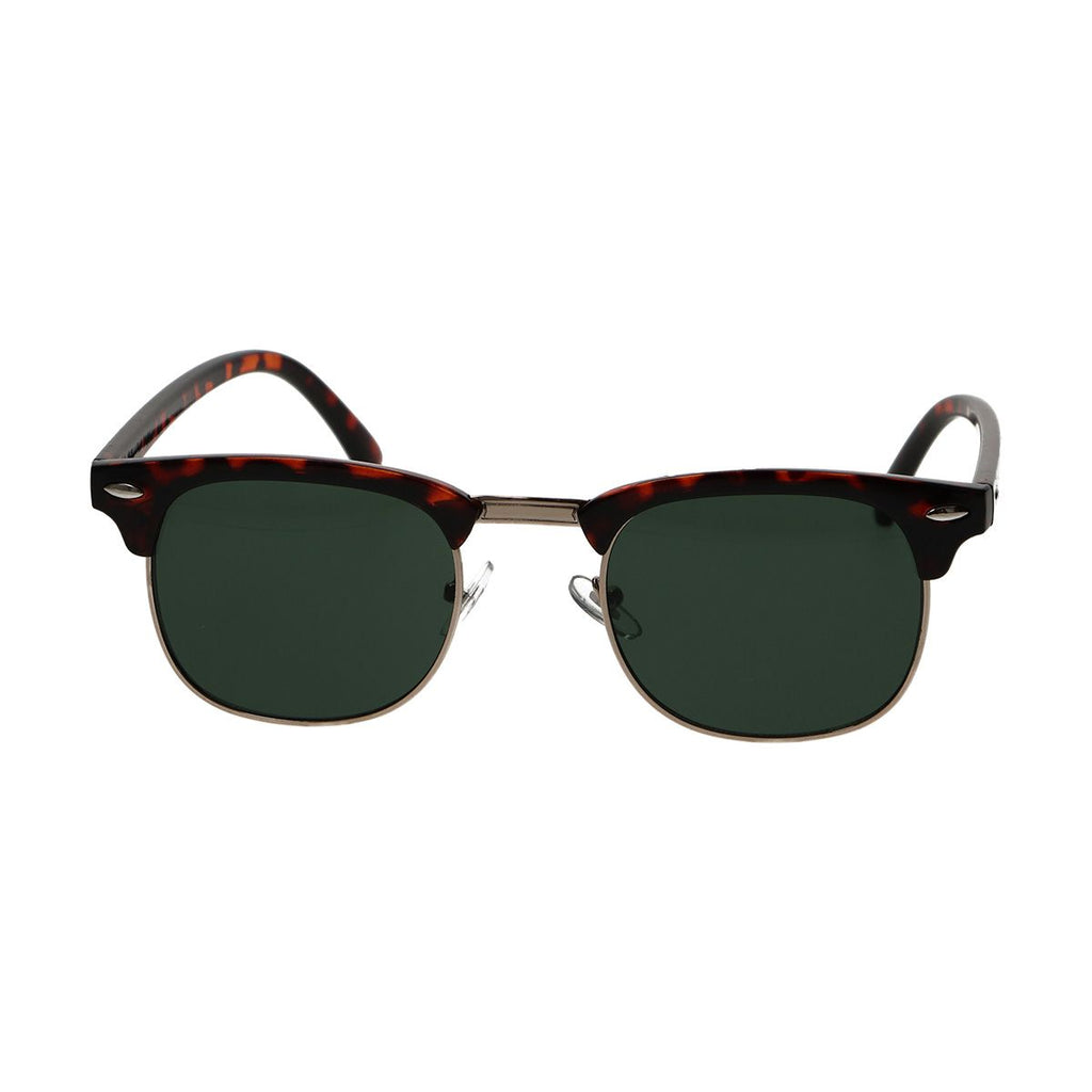 Spectrum zonnebril club vierkant havana goud groen unisex