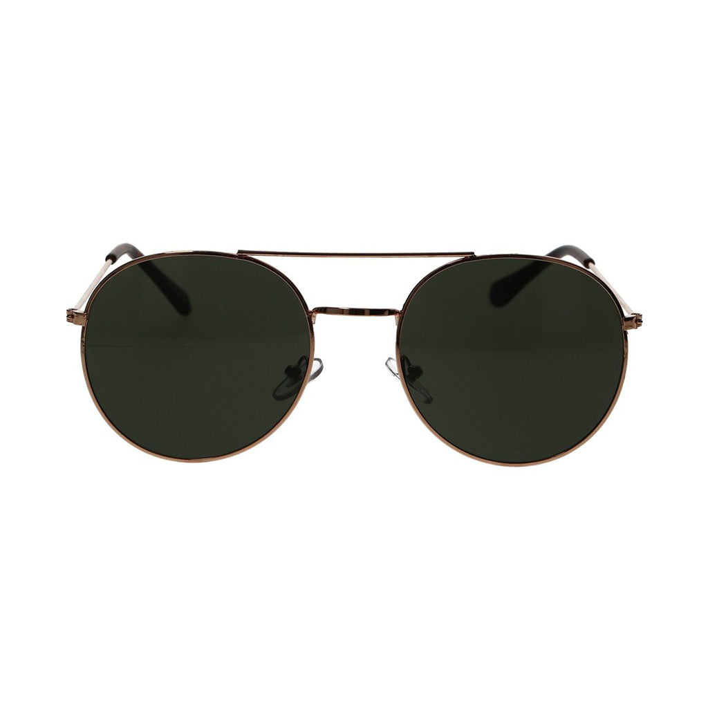 Spectrum zonnebril rond rose metaal groen unisex