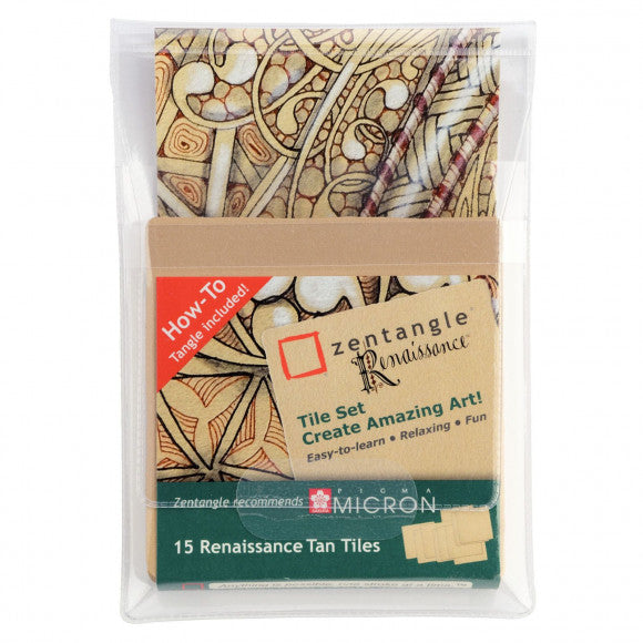Sakura zentangle renaissance tile set