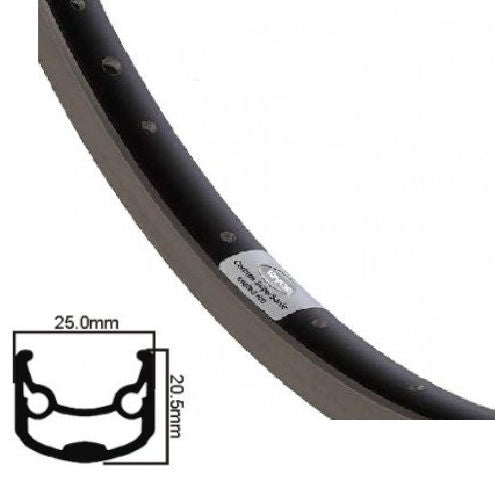 Ryde Rim Andra 30 28 Zoll (622) Schwarze Scheibe 32 Löcher 14g