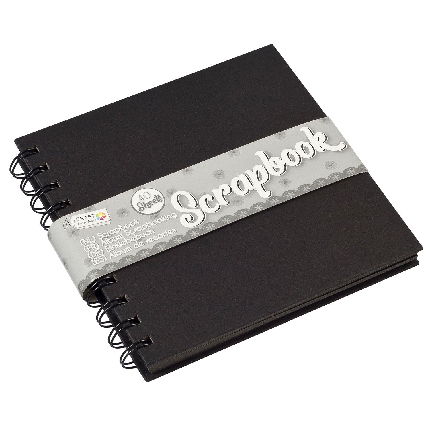 Creative Craft Group Scrapbook, schwarz, 15 x 15 cm