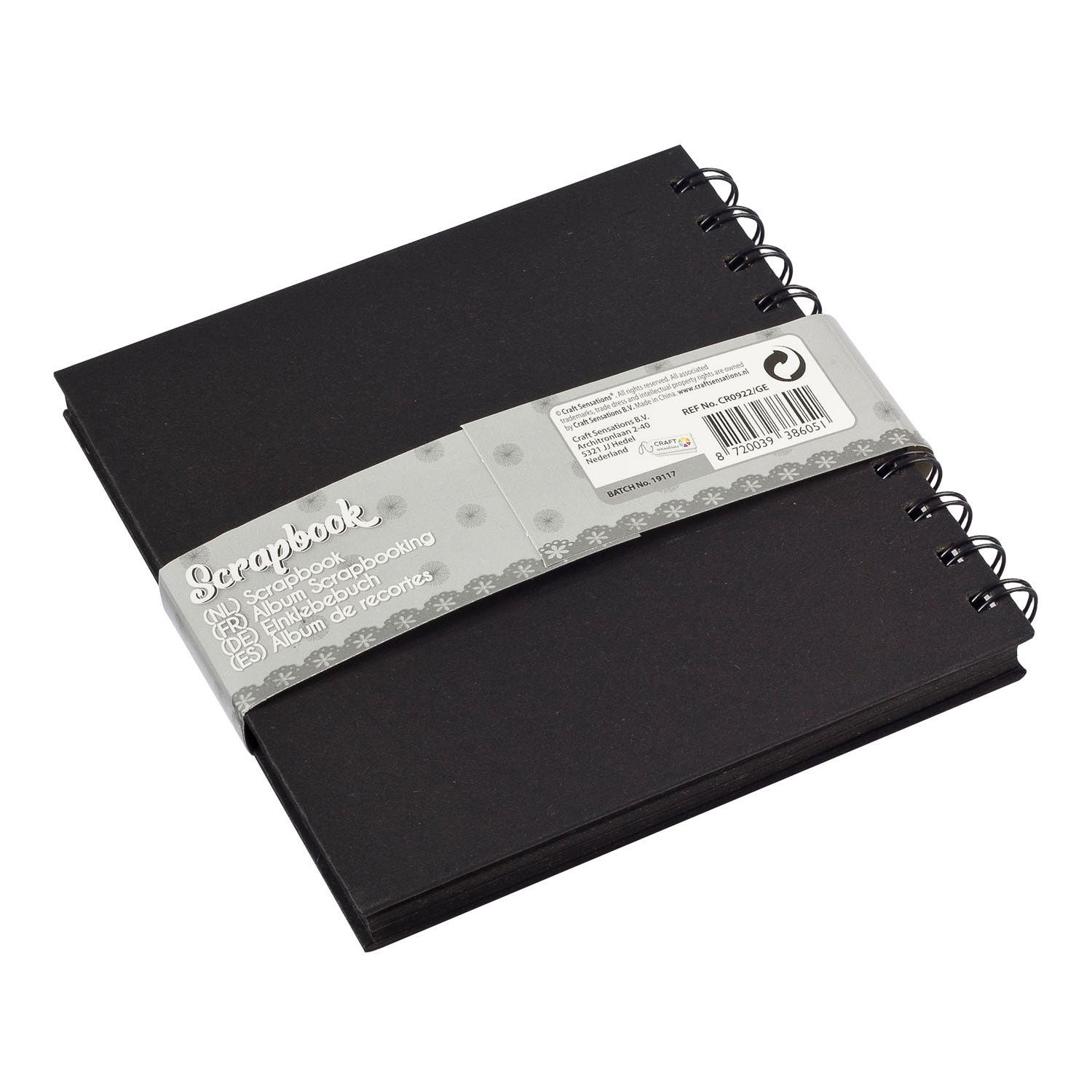 Creative Craft Group Scrapbook, schwarz, 15 x 15 cm