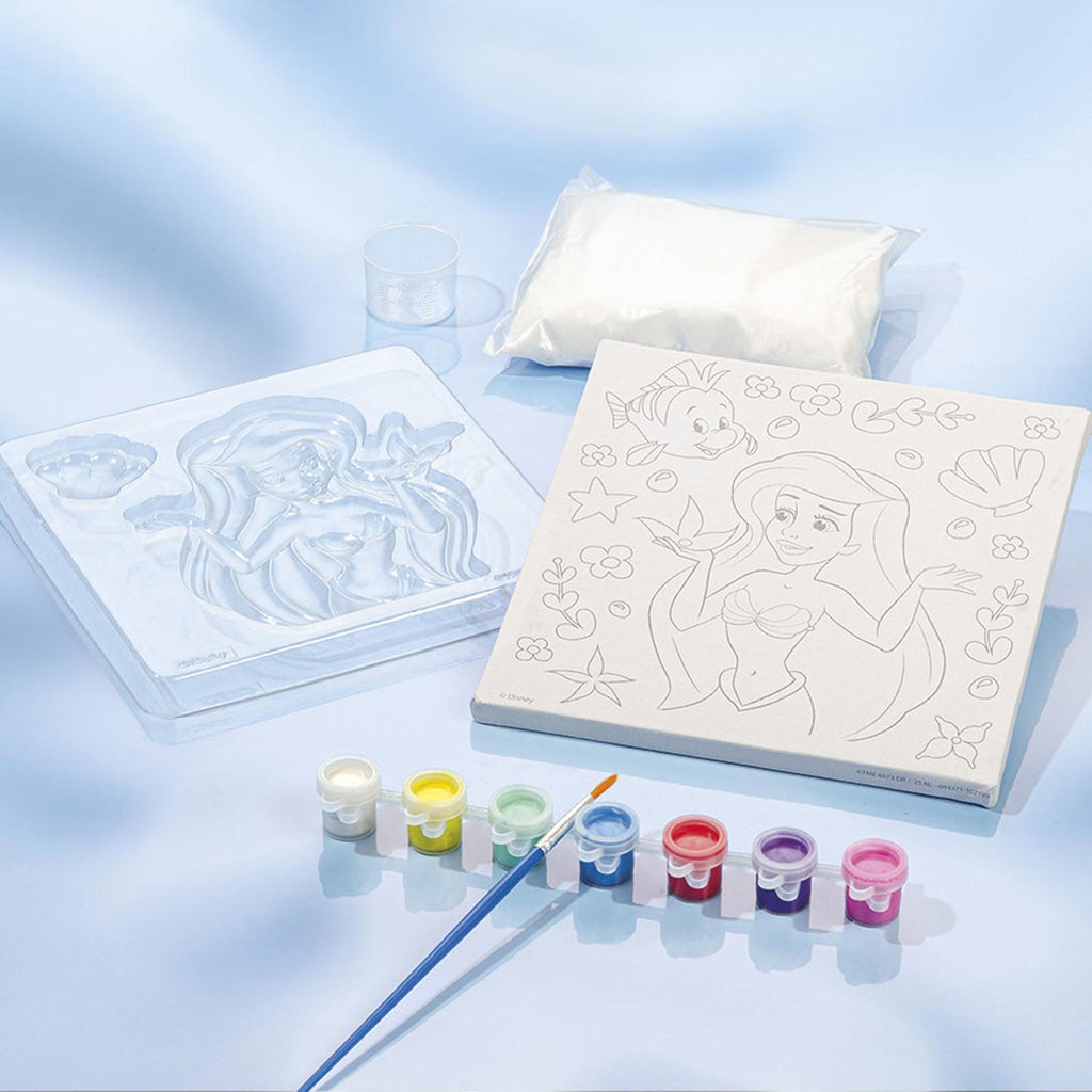 Einführung Disney Prinzessinnen-Bastelset, 3D-Leinwandbild, Prinzessinnenmalerei zum Selbermachen von Arielle
