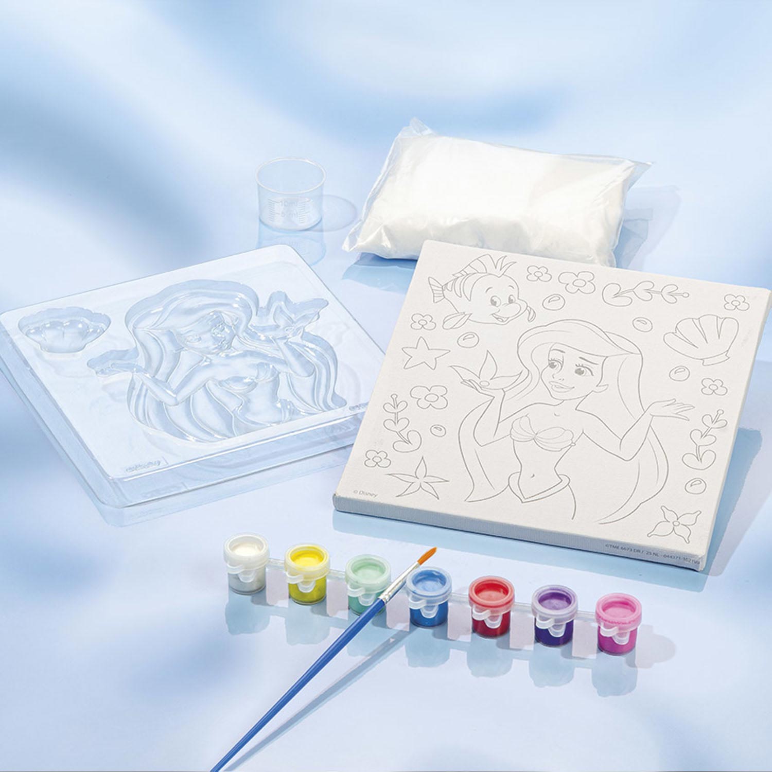 Einführung Disney Prinzessinnen-Bastelset, 3D-Leinwandbild, Prinzessinnenmalerei zum Selbermachen von Arielle