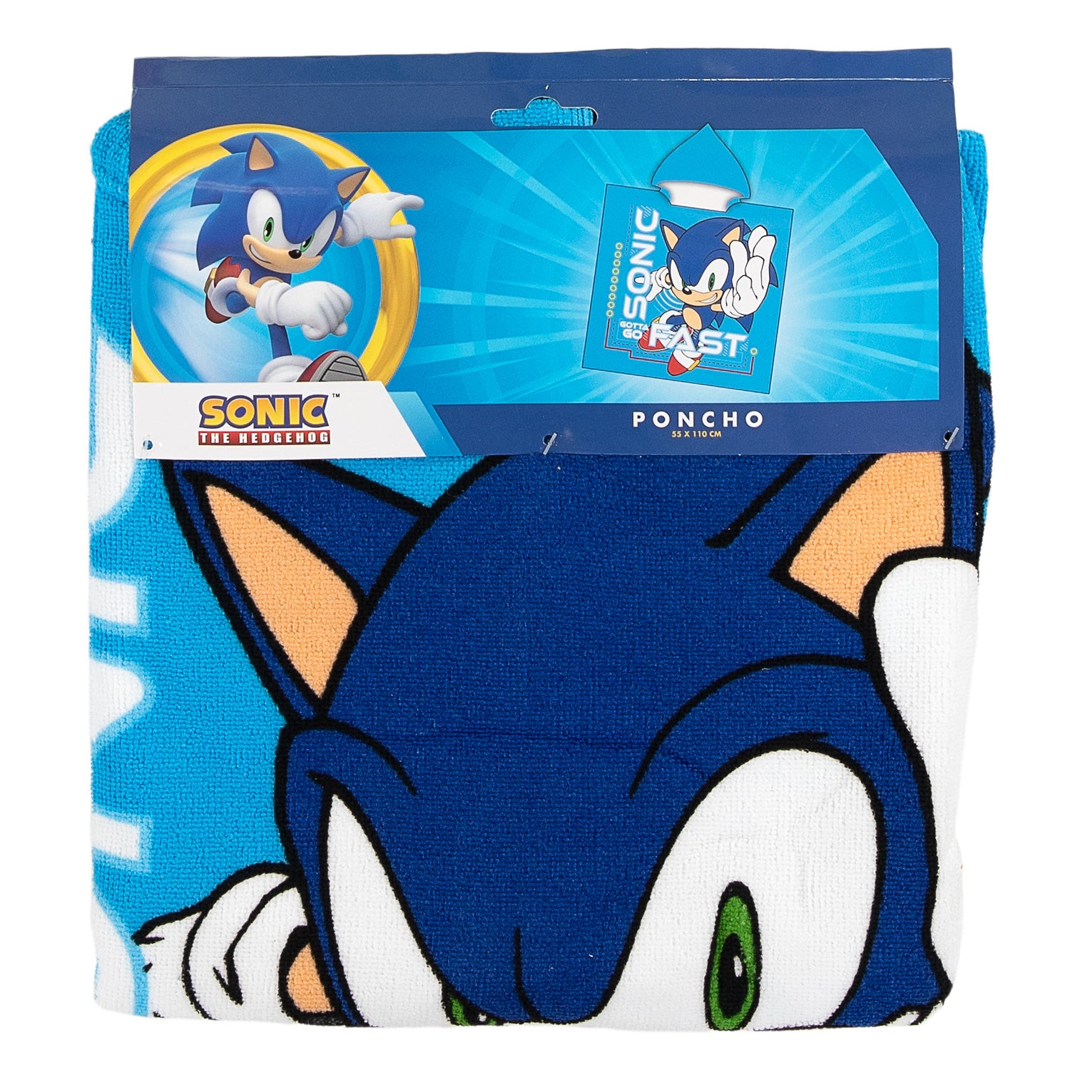 Sonic Poncho aus Polyester, 55 x 110 cm