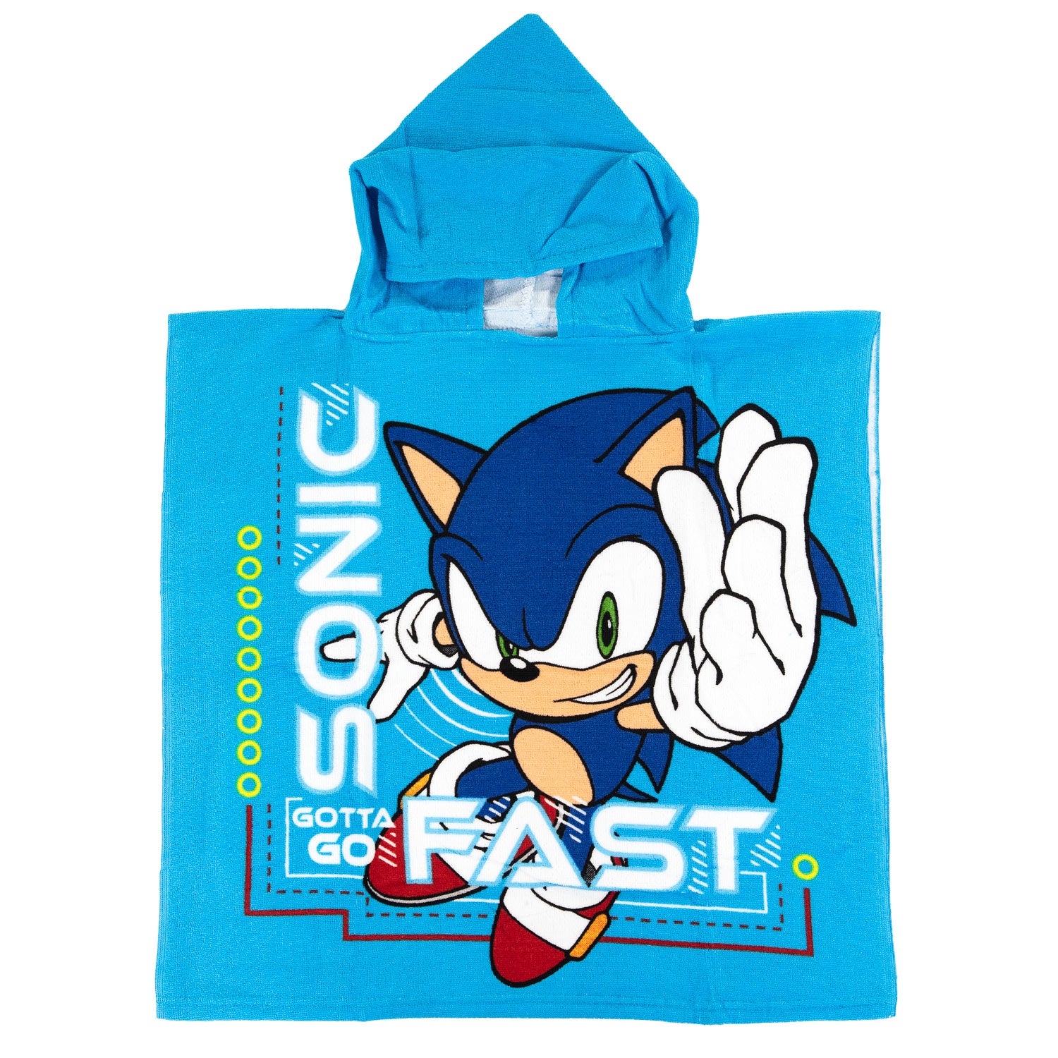 Sonic Poncho aus Polyester, 55 x 110 cm