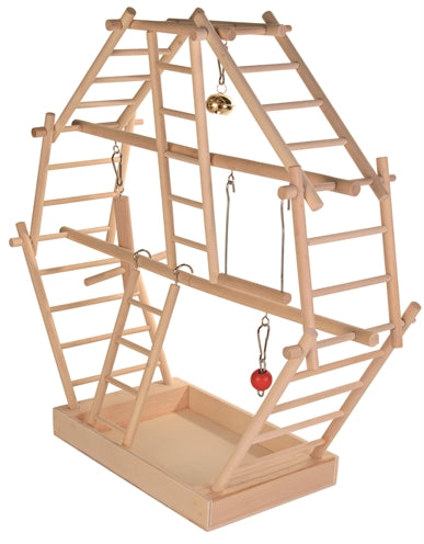 Trixie - vogelspeelgoed - speelplaats ladder - hout - 44x16x44 cm one size
